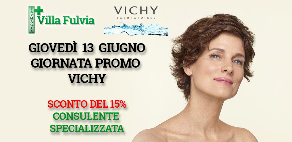 Giovedì 13 Giugno - Giornata Promo Vichy Sconto del 15% e consulente specializzata
