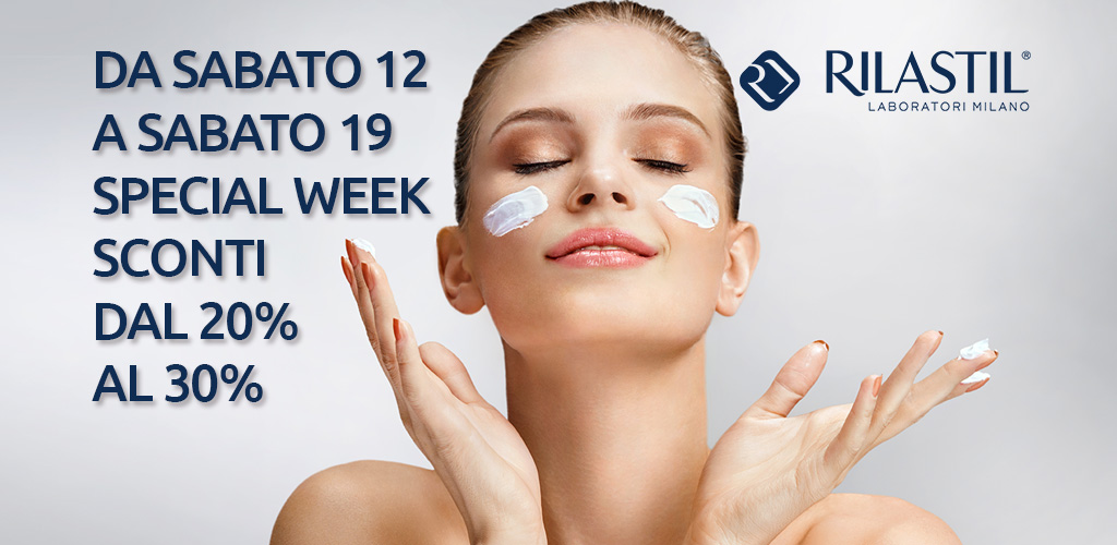 Da Sabato 12 a Sabato 19 Ottobre settimana Rilastil, sconti dal 20% al 30%