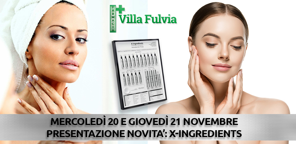 Mercoledi 20 e Giovedi 21 novembre presentazione novità X-ingredients: chiedi una ricetta personalizzata !!