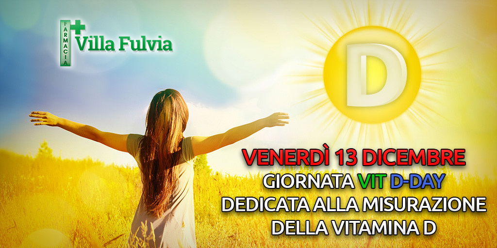 Venerdi 13 Dicembre giornata dedicata alla misurazione della vitmina D