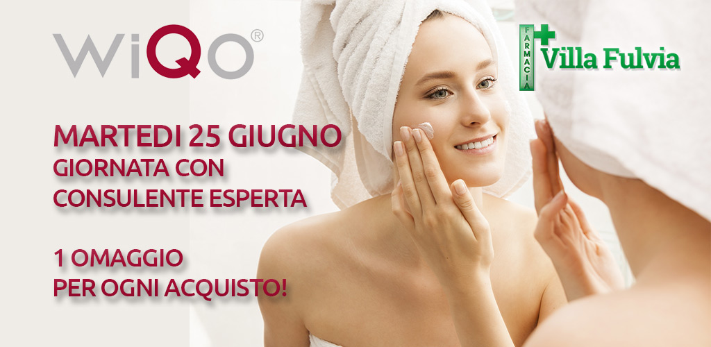 Martedi 25 Giugno giornata con consulente esperta WIQO, 1 omaggio per ogni acquisto!