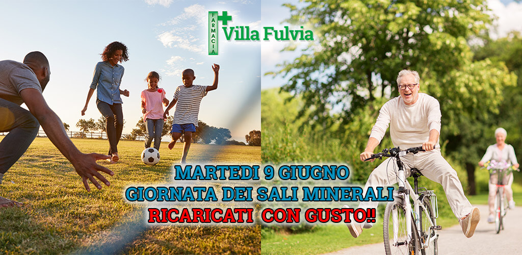 Martedi 9 Giugno giornata sali minerali vieni ed assaggia!!