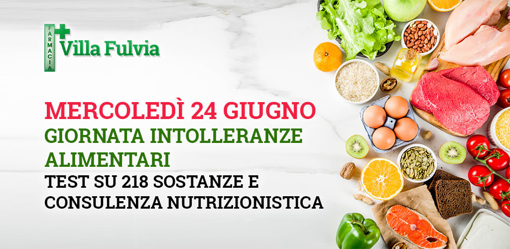 Mercoledì 24 Giornata Intolleranze alimentari: test su 218 sostanze e consulenza nutrizionistica