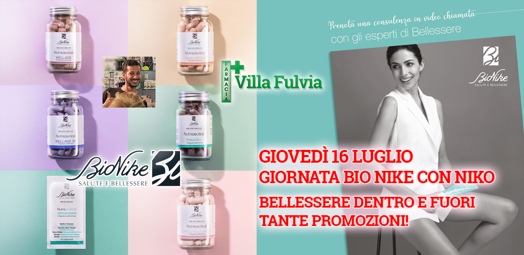 Giovedì 16 luglio giornata Bionike: bellessere IN & OUT - speciali promo