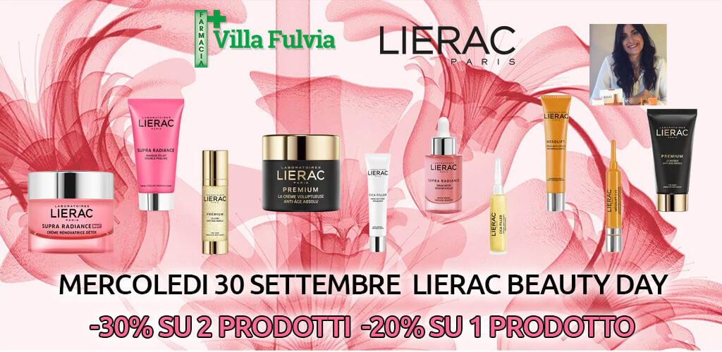 Mercoledì 30 Settembre: Giornata Lierac con esperta -30% o -20% !!
