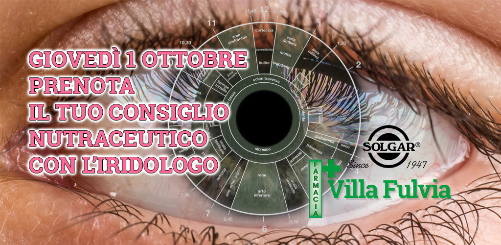 Giovedì 1 Ottobre prenota il tuo consiglio nutraceutico