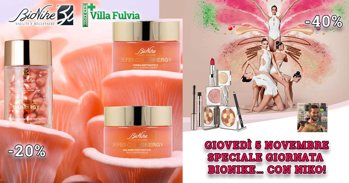 Giovedi 5 Novembre giornata BioNike con Niko:  consulenze VISO e CAPELLI!