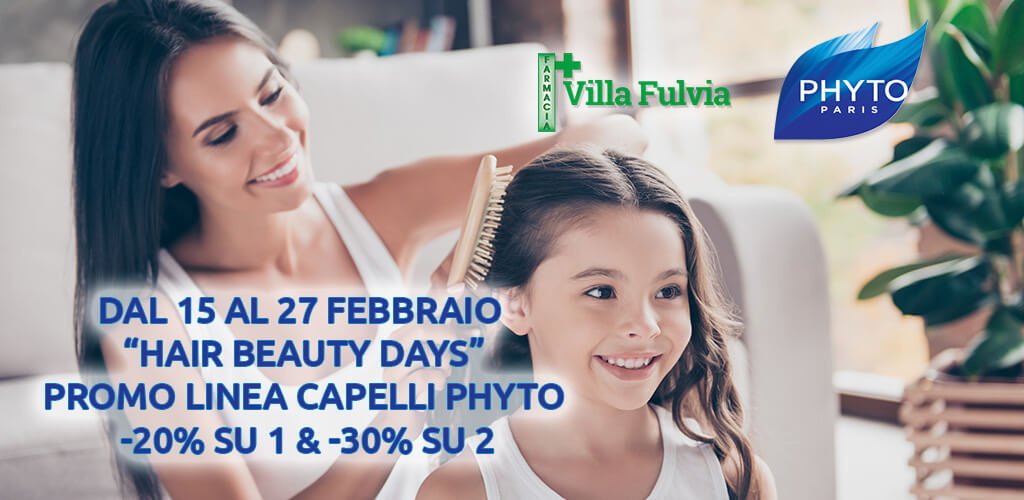 Dal 15 al 27 Febbraio “Hair Beauty Days” promo linea capelli Phyto: -20% su 1 e -30% su 2