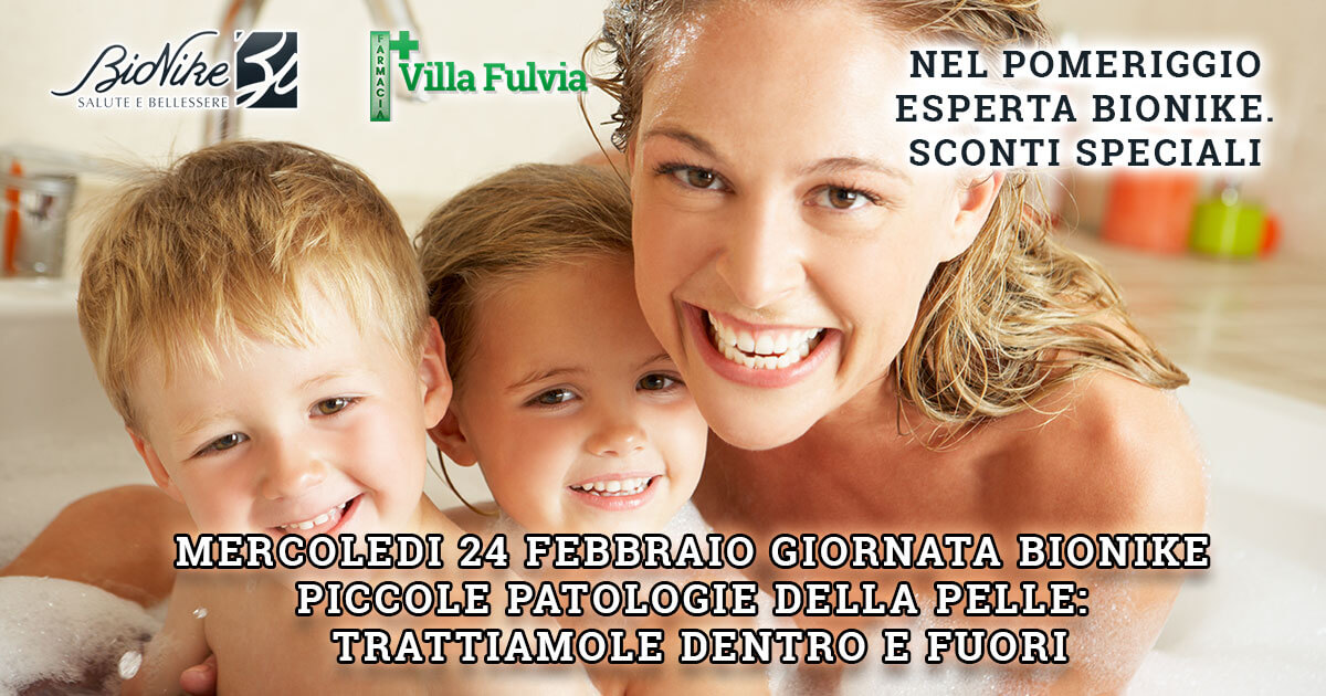 Mercoledi 24 Febbraio giornata Bio Nike piccole patologie della pelle: trattiamole dentro e fuori