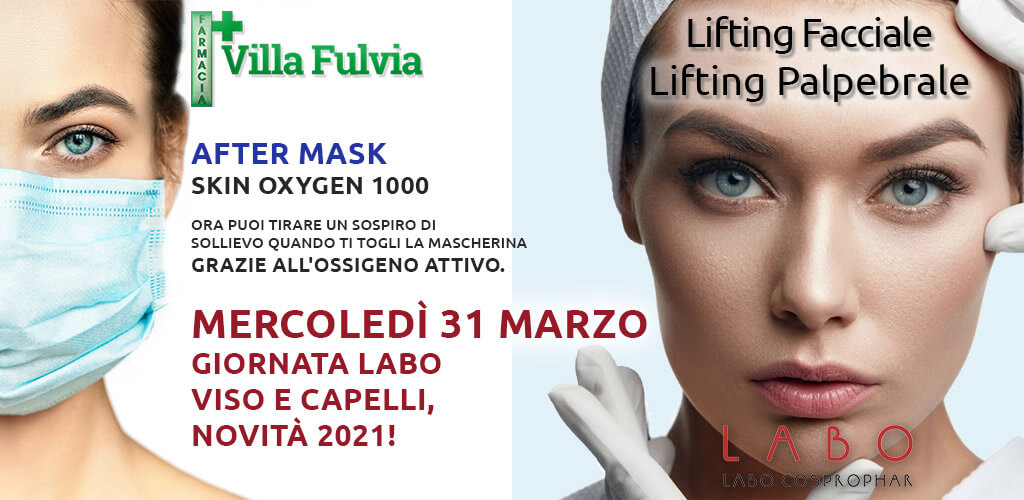 Mercoledì 31 Marzo giornata Labo viso e capelli, novità 2021!