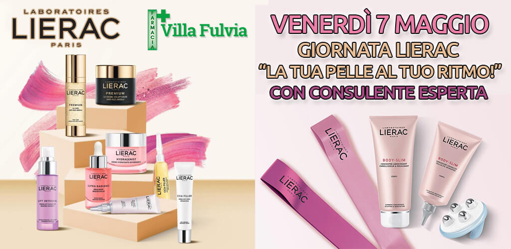 Venerdì 7 maggio giornata Lierac: “La tua pelle al tuo ritmo!” con consulente scientifica Lierac