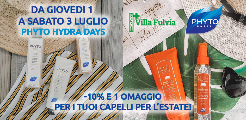 1-2-3 luglio Phyto Hydra Days, idrata i capelli!