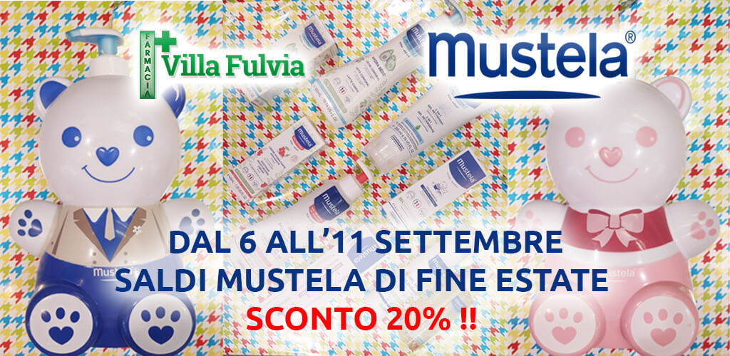 Dal 6 all’11 Settembre SALDI MUSTELA DI FINE ESTATE SCONTO 20%  !!