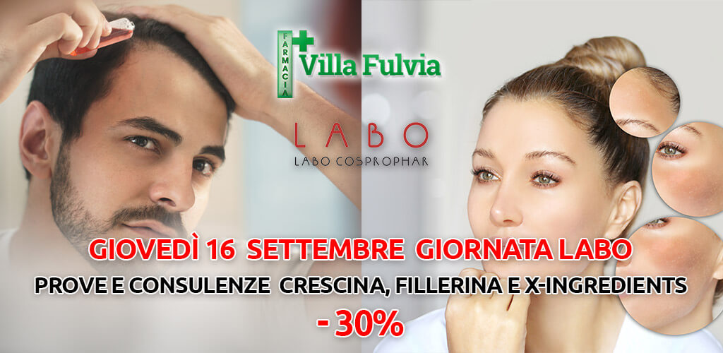 Giovedì 16 Settembre GIORNATA LABO: prove e Consulenze VISO e Capelli