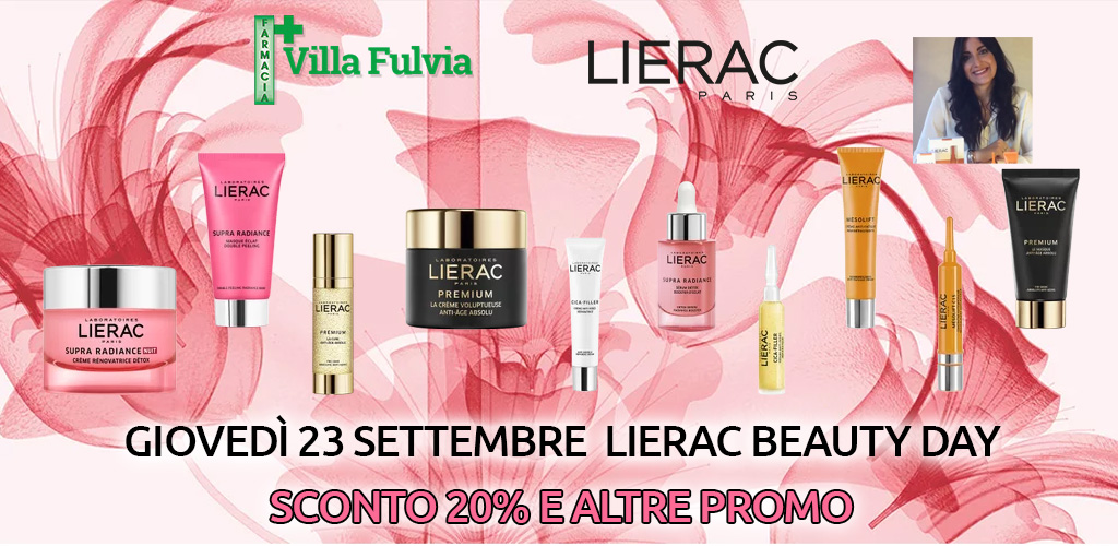 Giovedì 23 Settembre: Giornata Lierac con esperta e -20% 