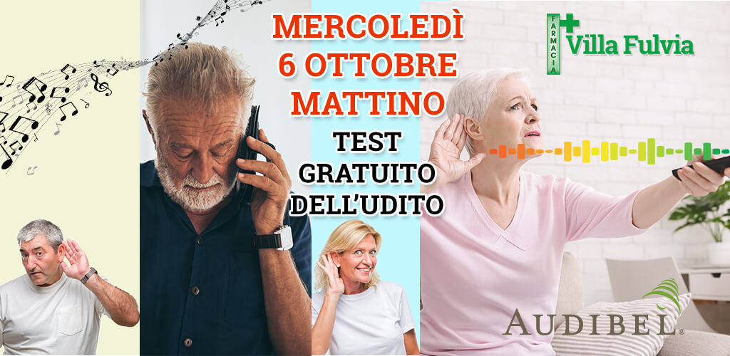 Mercoledì 6 Ottobre mattino: test gratuito dell’udito, bastano solo 10 minuti