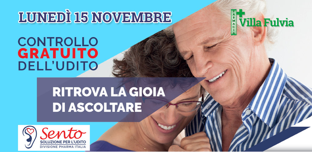 Lunedì 15 Novembre: test gratuito dell’udito, bastano solo 10 minuti!
