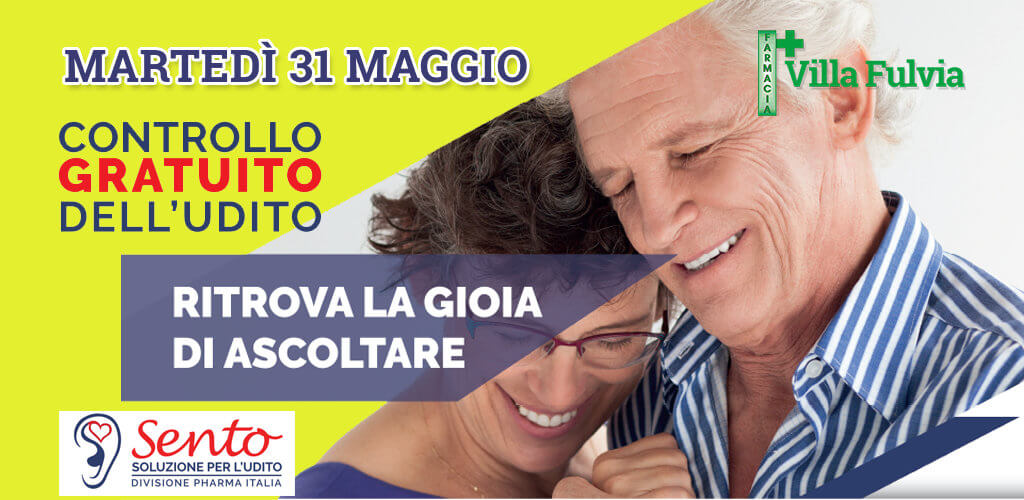 Martedì 31 Maggio: test gratuito dell’udito, bastano solo 10 minuti!