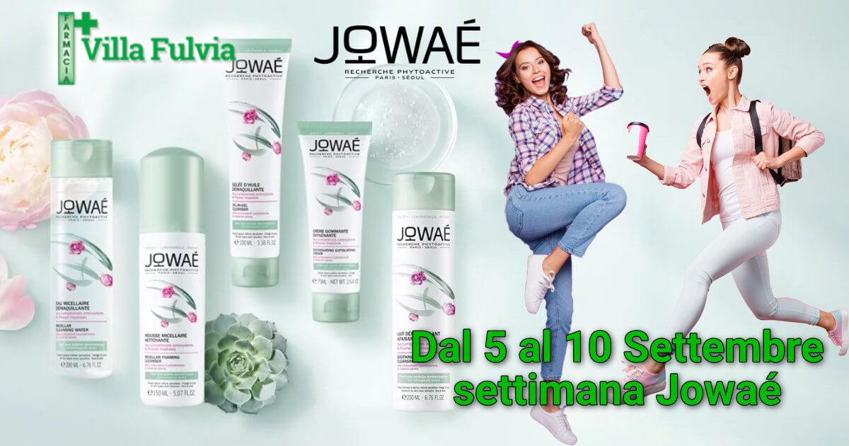 Dal 5 al 10 Settembre settimana Jowaè con 1 prodotto 1 omaggio
