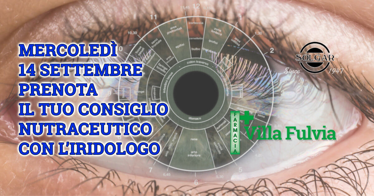 Mercoledì 14 Settembre prenota il tuo consiglio nutraceutico