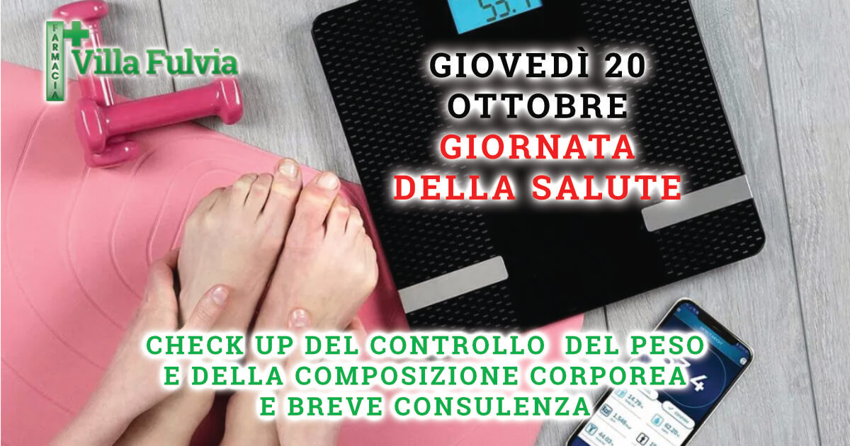 Giovedì 20 Ottobre check up del peso e composizione corporea