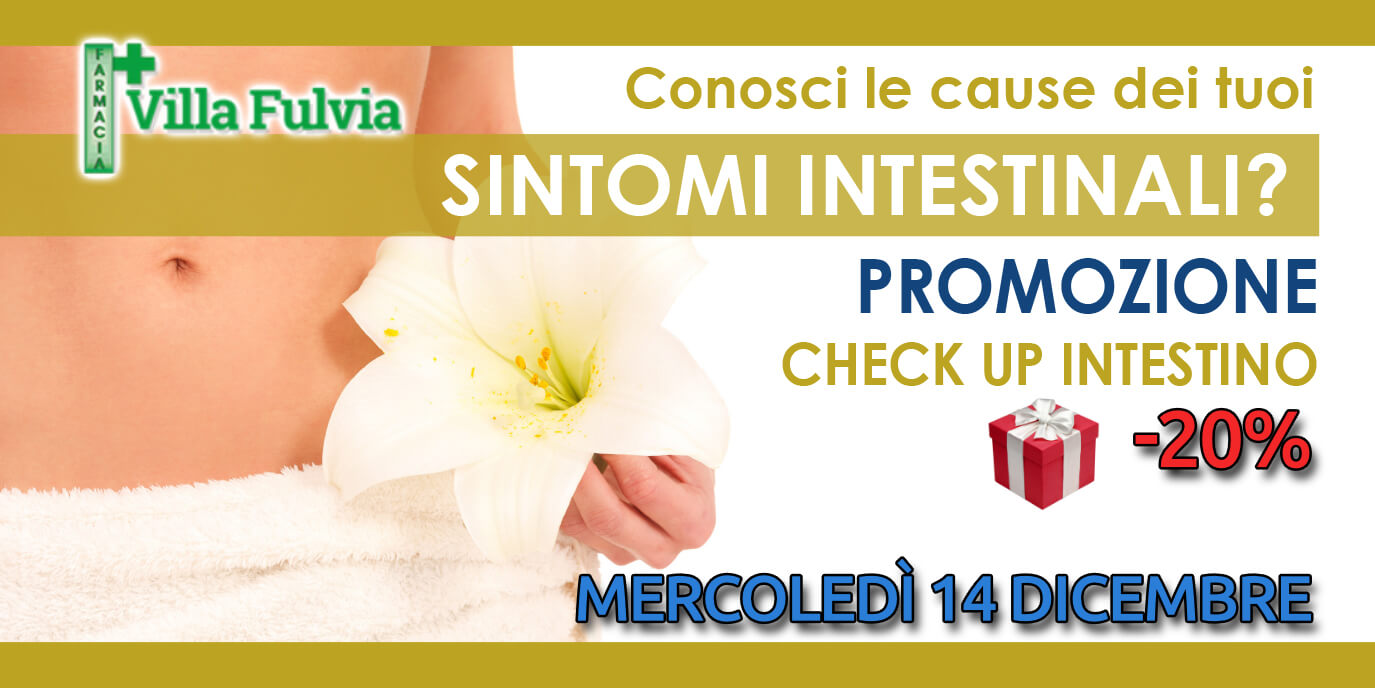 Mercoledì 14 Dicembre giornata test check up intestino