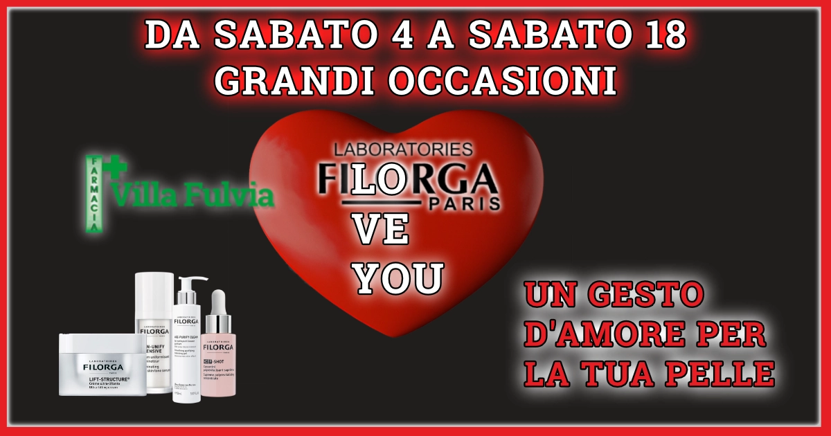 Dal 4 al 18 Febbraio grandi occasioni Filorga