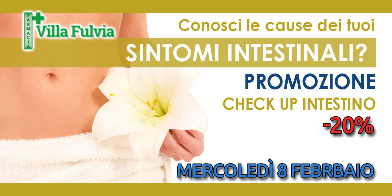 Mercoledì 8 febbraio giornata test check up intestino