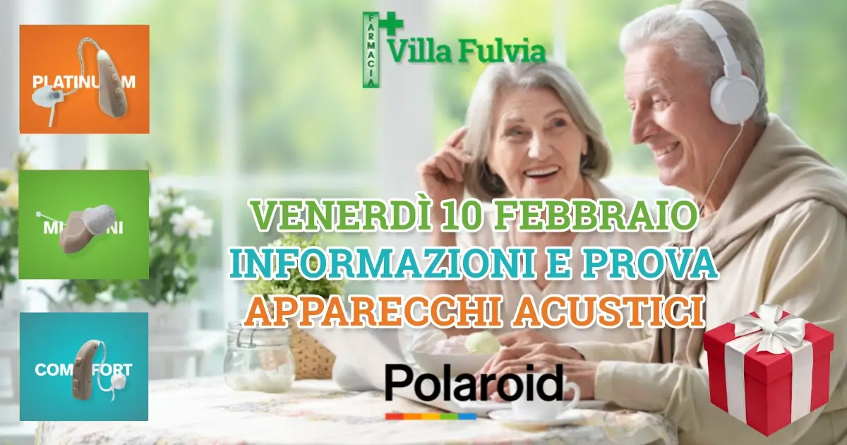 Venerdì 10 Febbraio informazioni e prova apparecchi acustici Polaroid