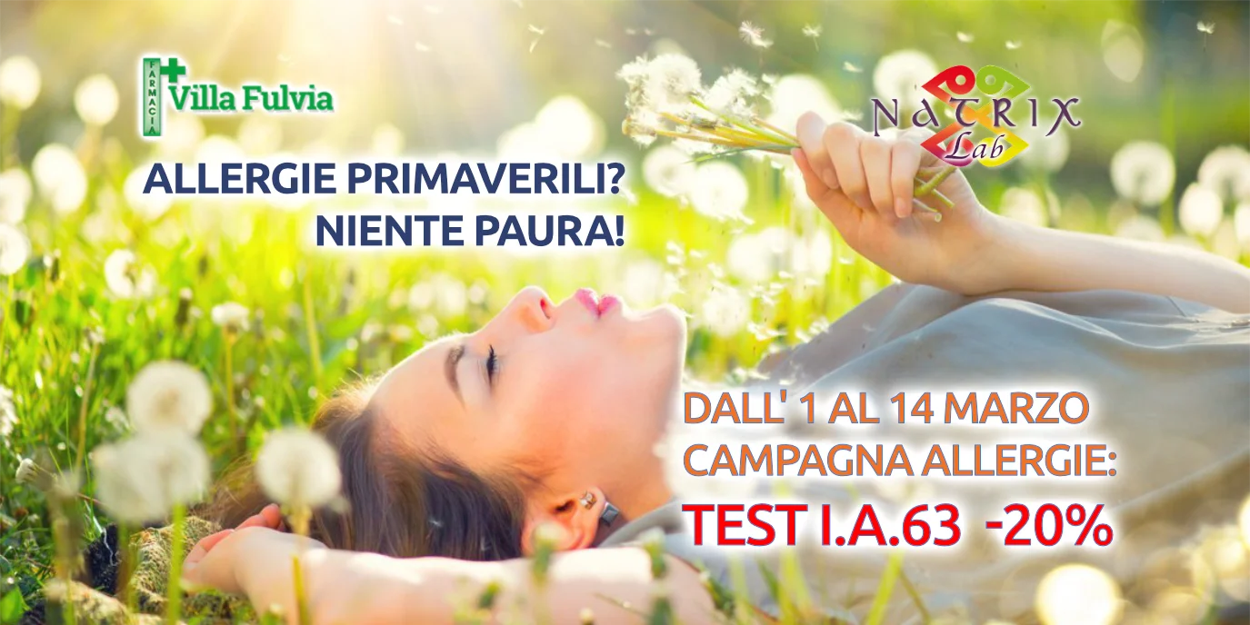 Dall' 1 al 14 Marzo Campagna ALLERGIE: TEST I.A.63 -20%