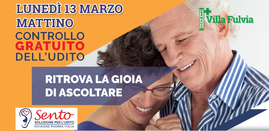 Lunedì 13 Marzo Mattino: test gratuito dell’udito, bastano solo 10 minuti!