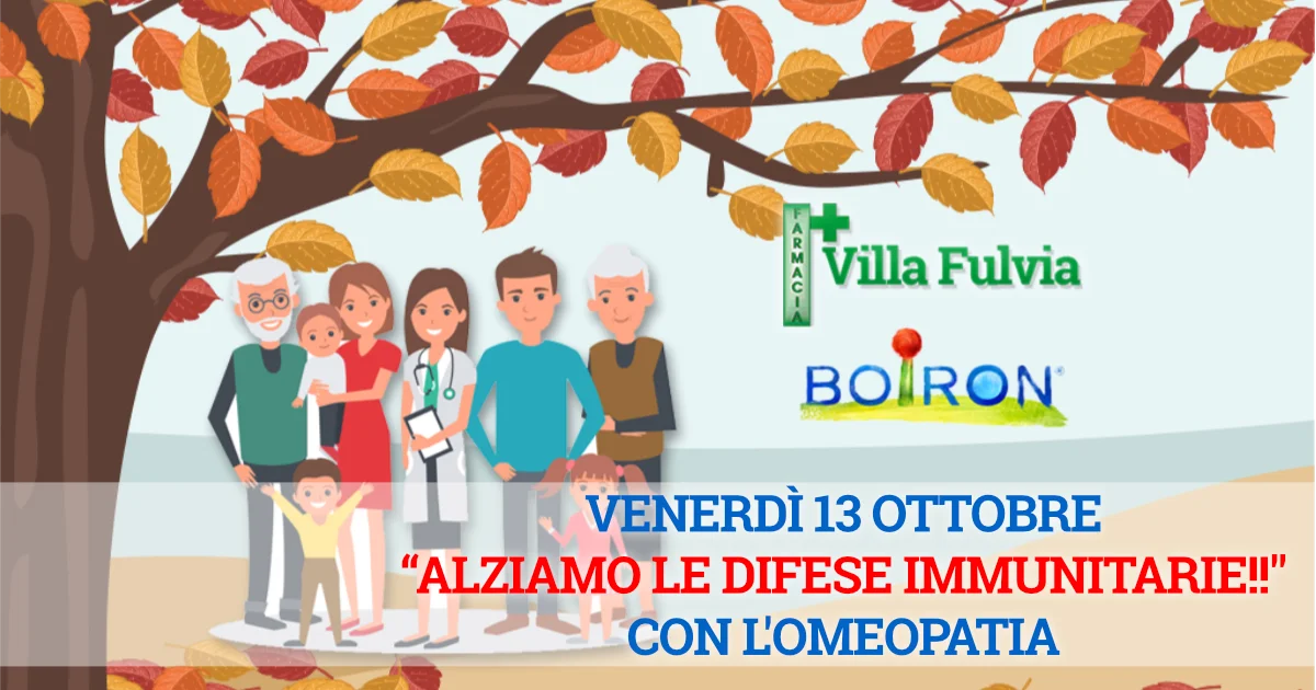 Venerdì 13 Ottobre evento: "Alziamo le difese immunitarie!!" SCONTO del 10% - 15%