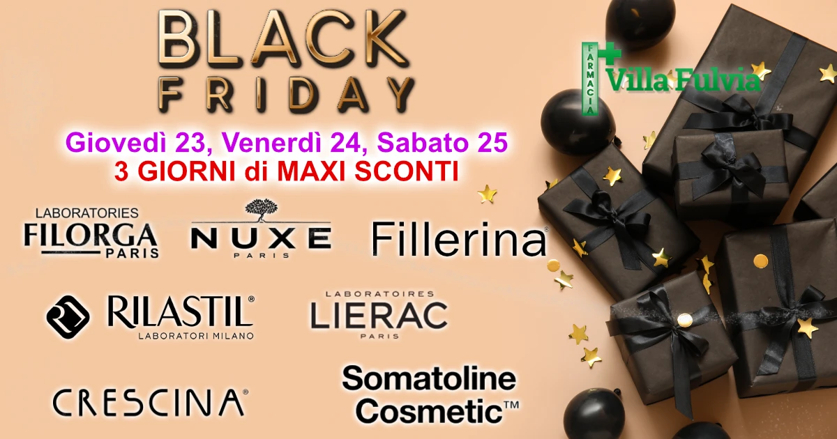 EVENTO BLACK FRIDAY. Giovedi 23, Venerdi 24 e Sabato 25. 3 GIORNI di MAXI SCONTI.