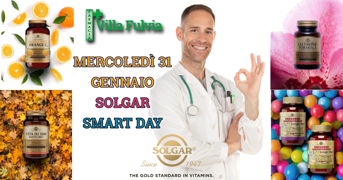Mercoledì 31 Gennaio Solgar Smart Day: consulente tecnico-scientifico per consigli individuali