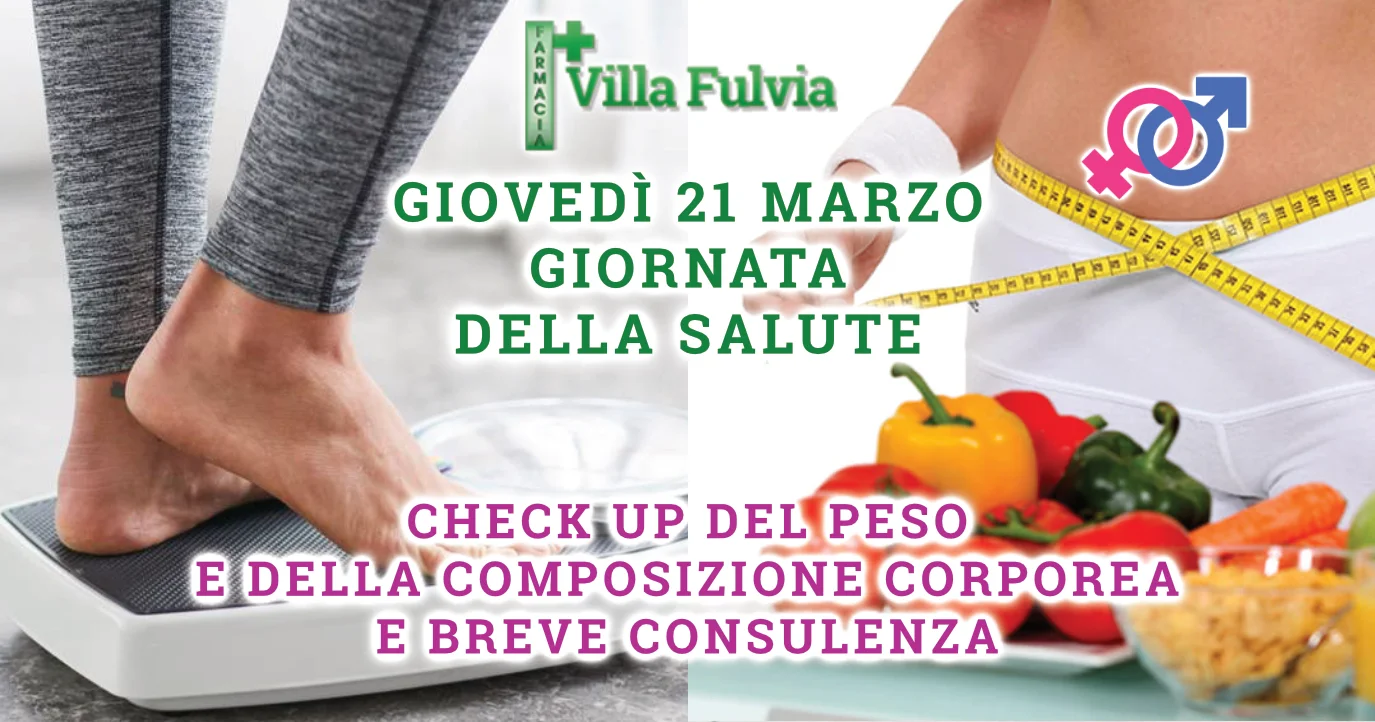 Giovedì 21 Marzo: check up del peso e composizione corporea