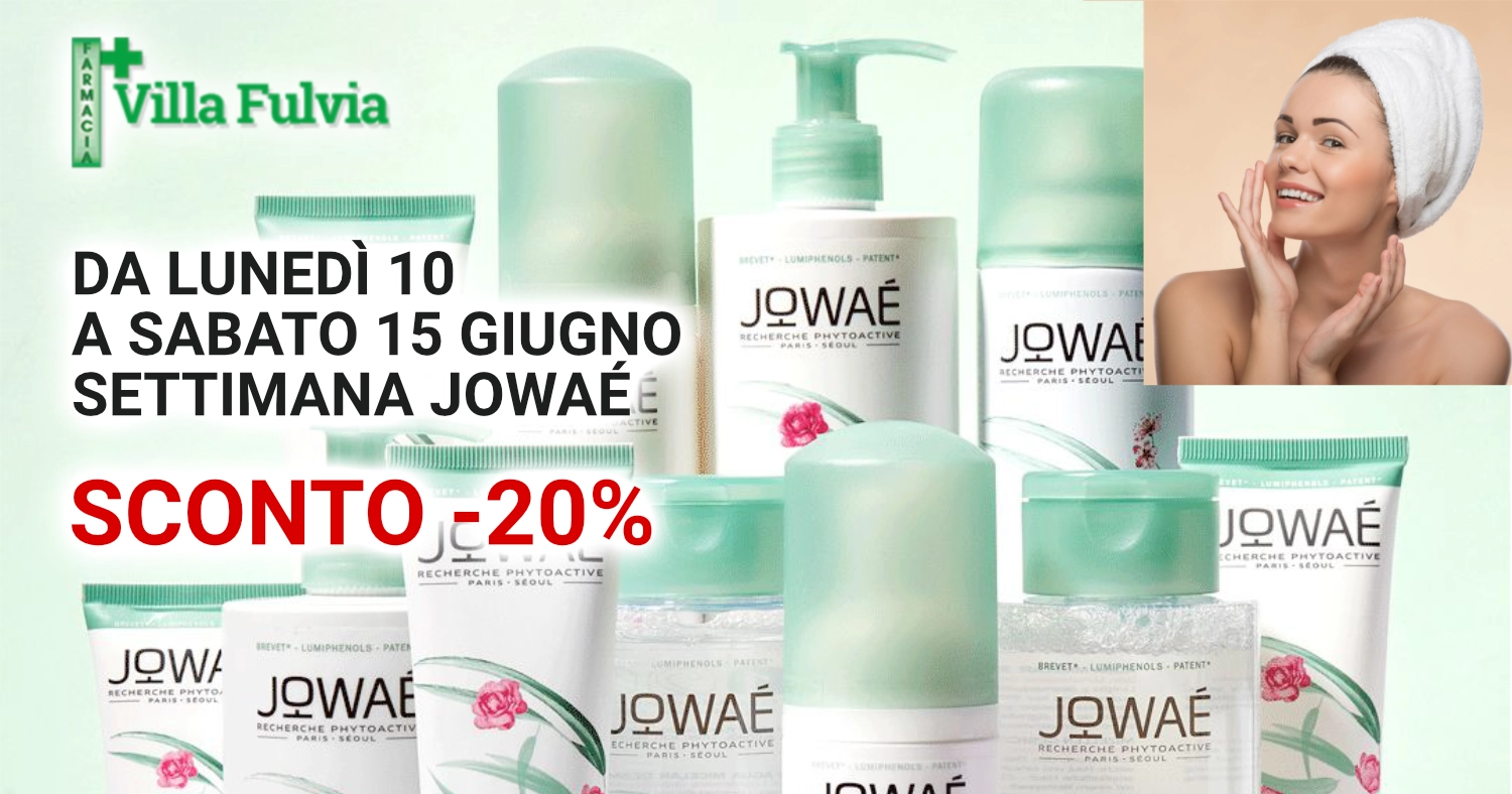 Da lunedì 10 a sabato 15 Giugno settimana promozionale Jowaé -20