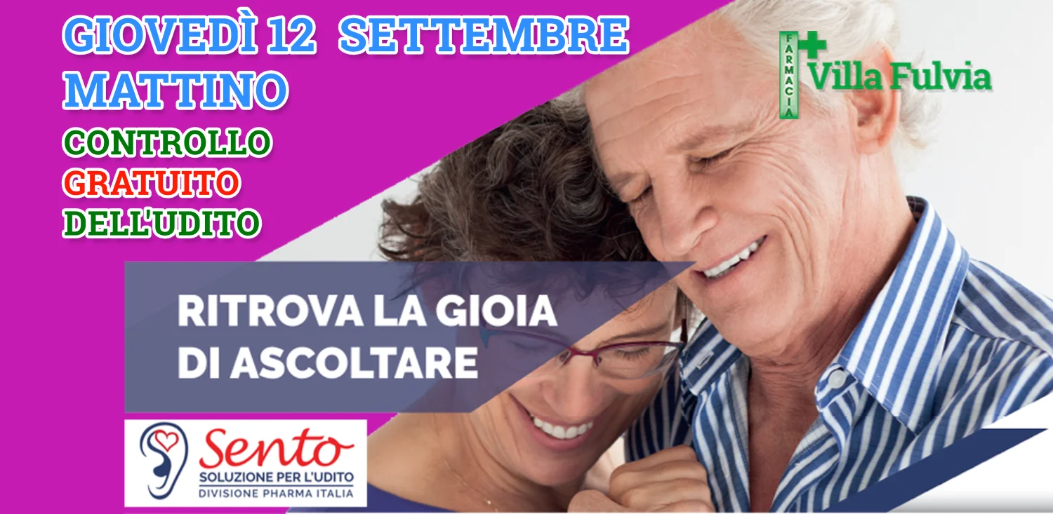 Giovedì 12 Settembre Mattino: test gratuito dell’udito, bastano solo 10 minuti!