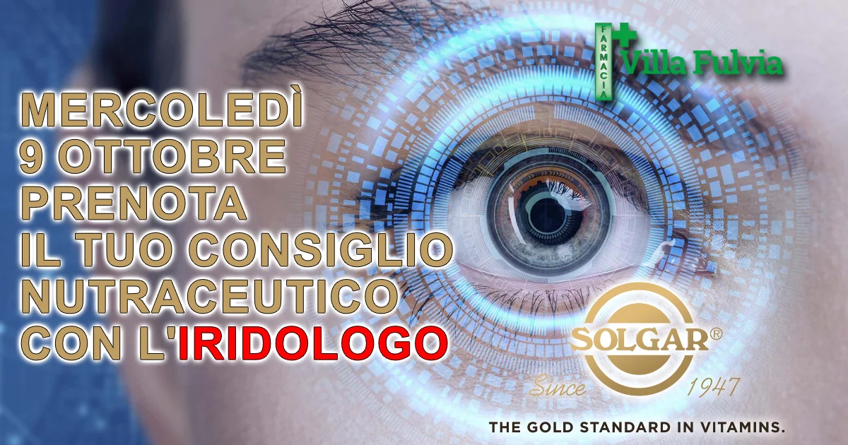 Mercoledì 9 Ottobre prenota il tuo consiglio nutraceutico