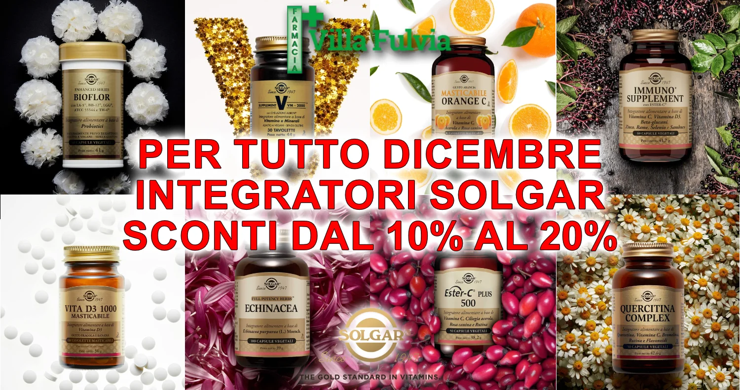 A Dicembre: promozione SOLGAR integratori