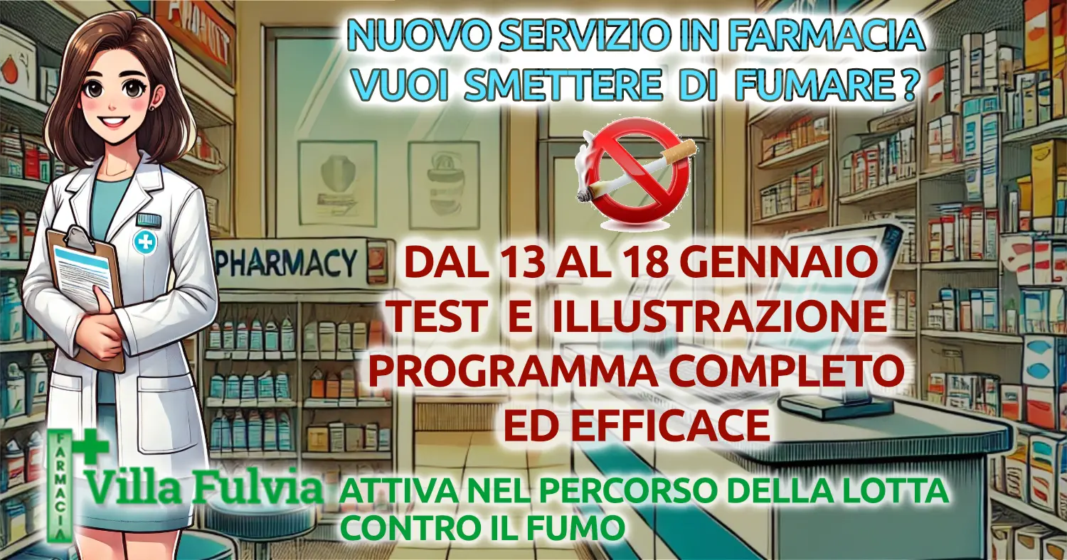 Dal 13 al 18 Gennaio vuoi smettere di fumare? Possiamo seguirti, con un PROGRAMMA completo su misura per te