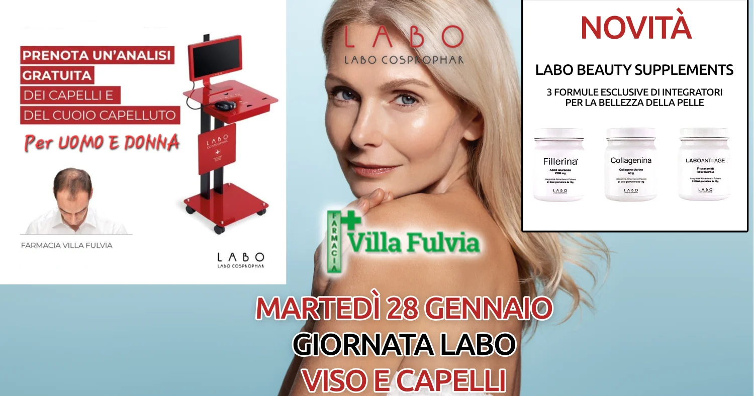 MARTEDÌ 10 DICEMBRE Giornata Labo capelli e viso. PROMO 1+1 !!