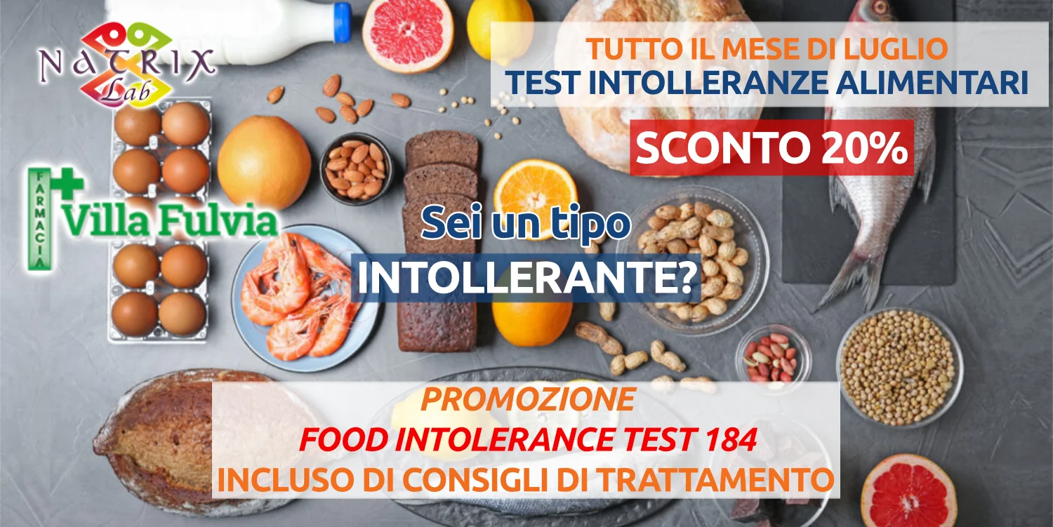 Promo test intolleranze alimentari: Sconto 20% per tutto il mese di Luglio