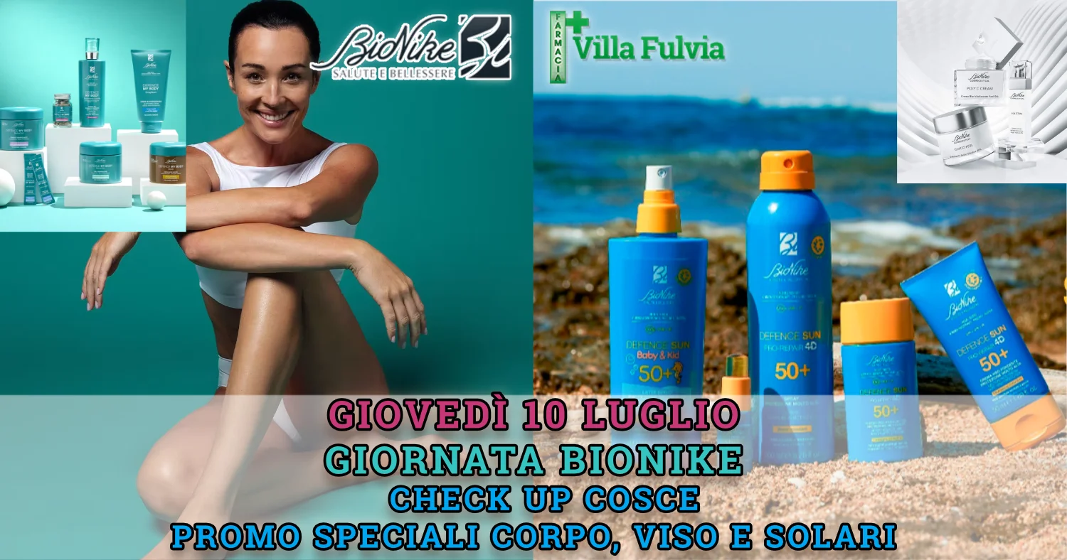 Giovedì 10 LUGLIO Giornata BioNike: PROMO SOLARI CORPO E VISO