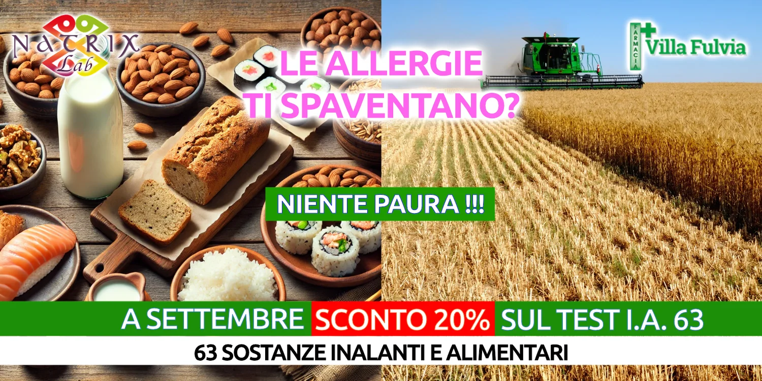 Da lunedì 1 a martedì 30 Settembre: campagna allergie sconto 20% sui test I.A.63
