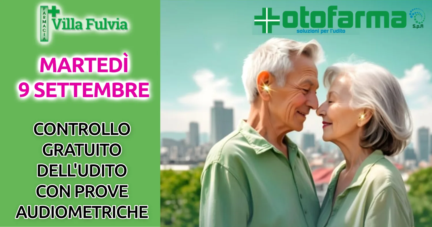Martedi 9 Settembre controllo gratuito dell'udito 