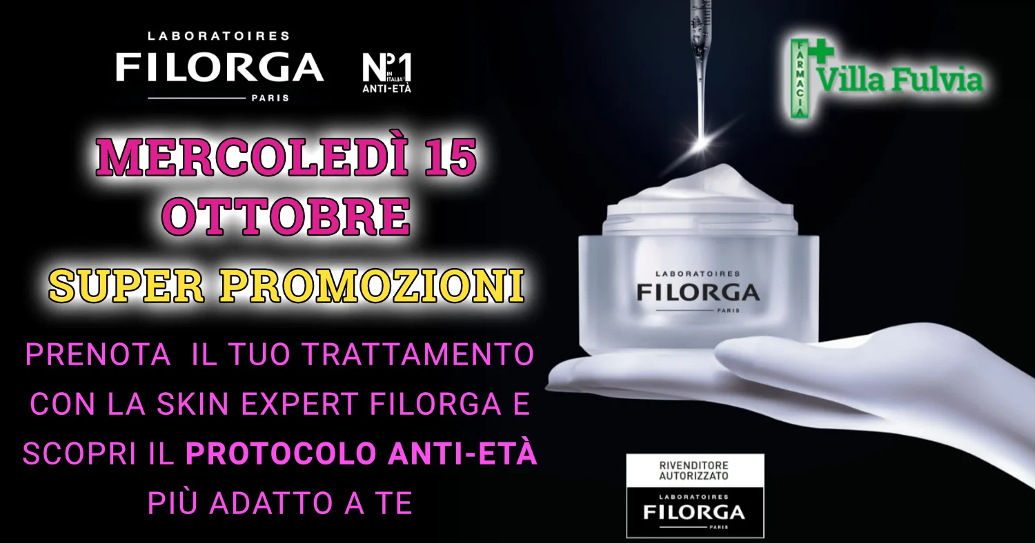 MERCOLEDI 15 OTTOBRE prenota il tuo trattamento in cabina con la Beauty Expert FILORGA e scopri la tua SKINCARE IDEALE per l'Autunno!