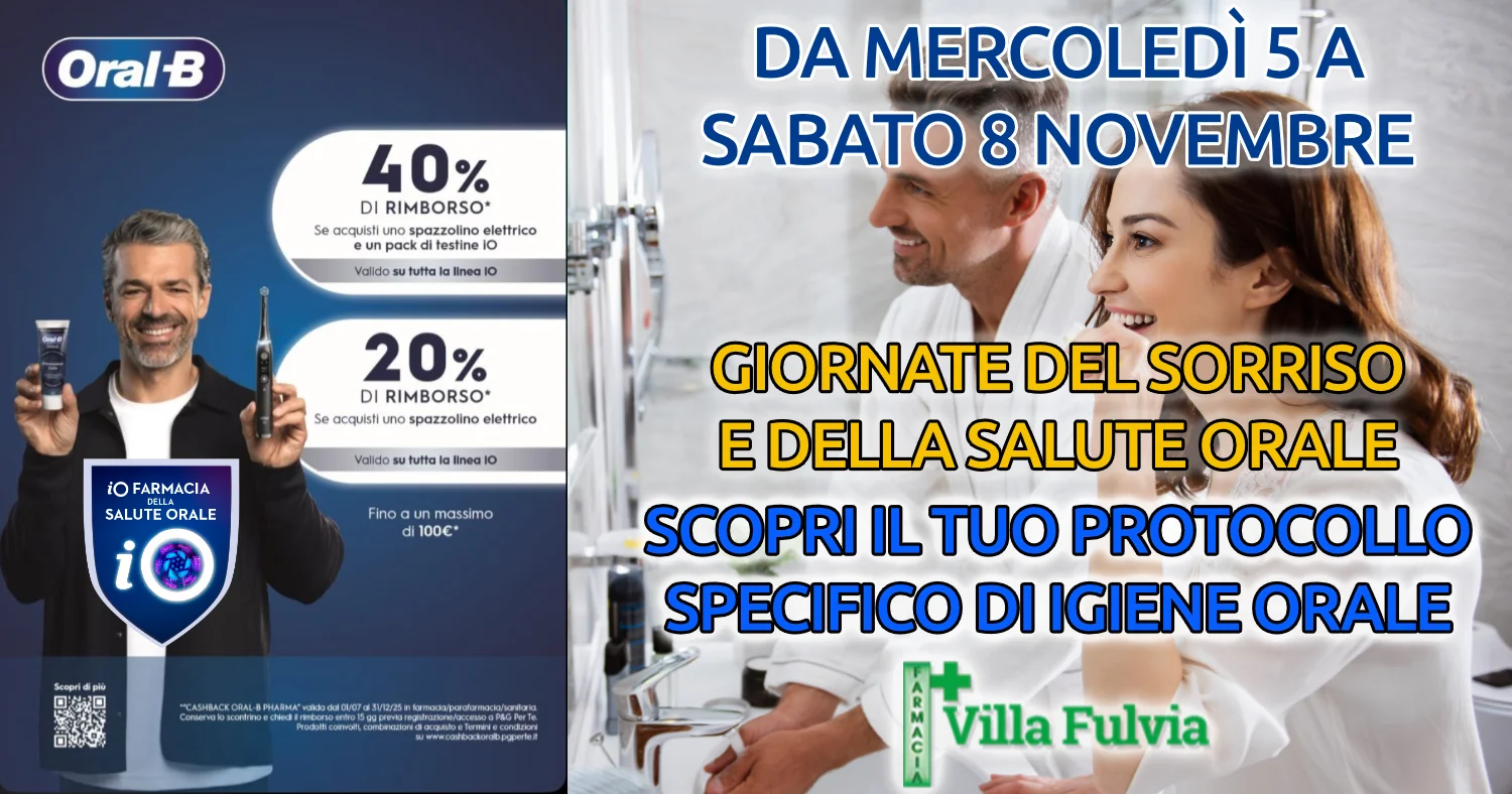 Da Mercoledì 5 a Sabato 8 Novembre giornate del sorriso e della salute orale