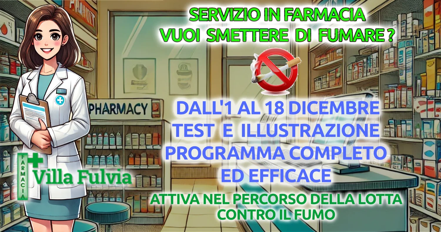 Dall'1 al 18 Dicembre vuoi smettere di fumare? Possiamo seguirti, con un PROGRAMMA completo su misura per te