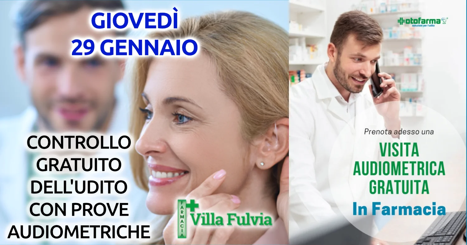 Giovedì 29 Gennaio: Giornata dedicata al test gratuito dell’udito con prove audiometriche. Bastano circa 10 minuti!