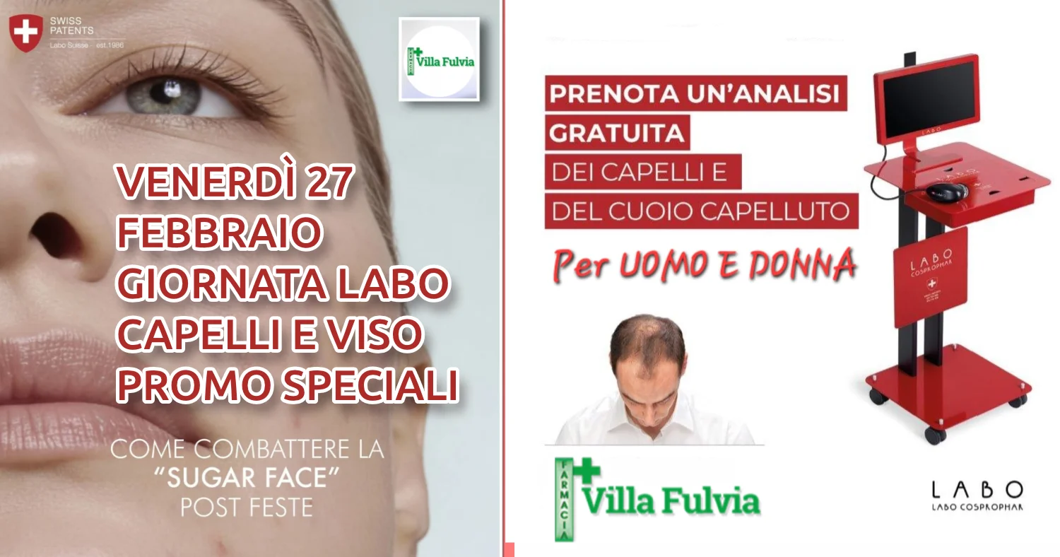 Venerdi 27 Febbraio Giornata Labo capelli e viso